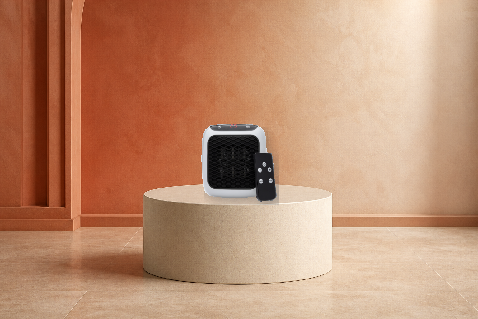 VelaWarm compact ceramic heater offer presentation